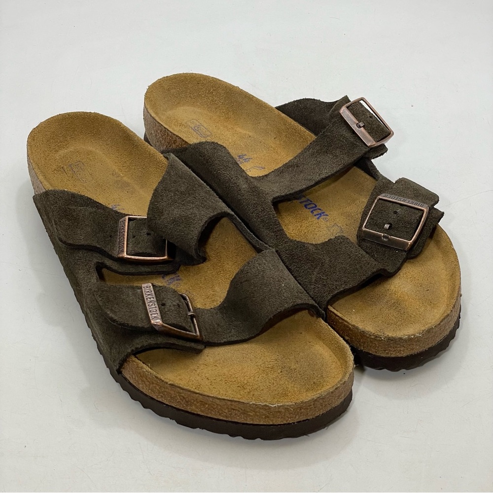 Birkenstock ARIZONA Soft Footbed Slide Sandals MOCHA SUEDE Men’s Sz 11